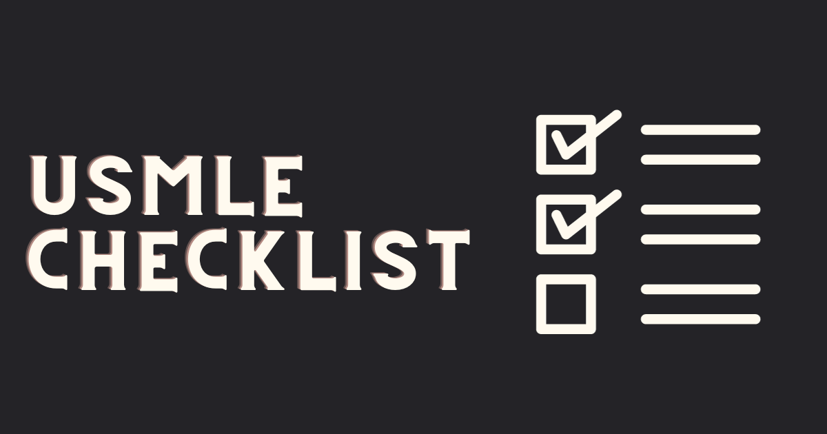 USMLE Checklist