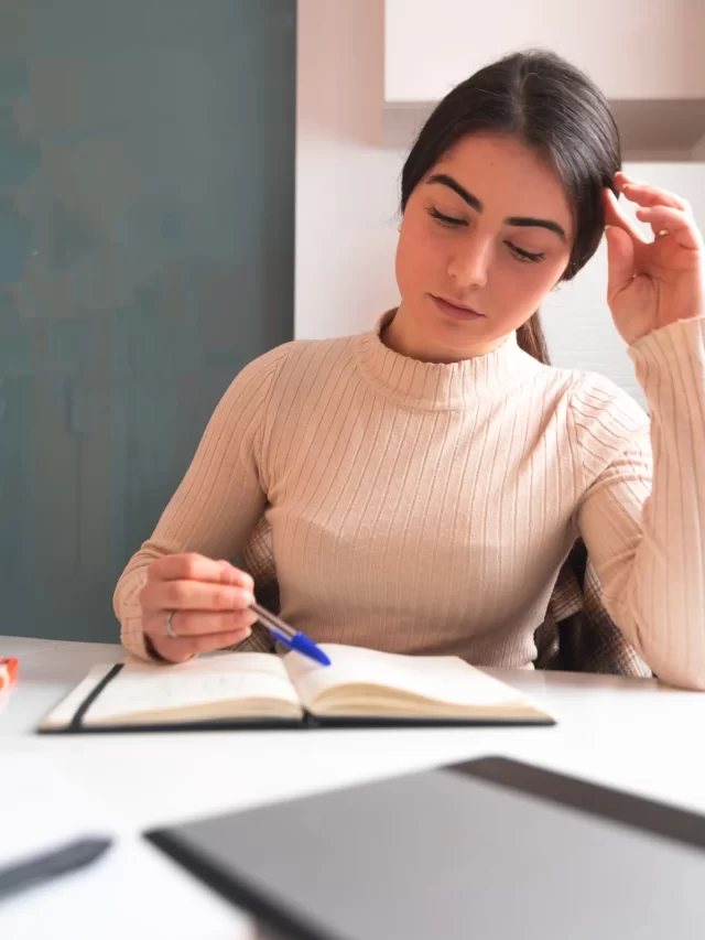 young-woman-studying-home